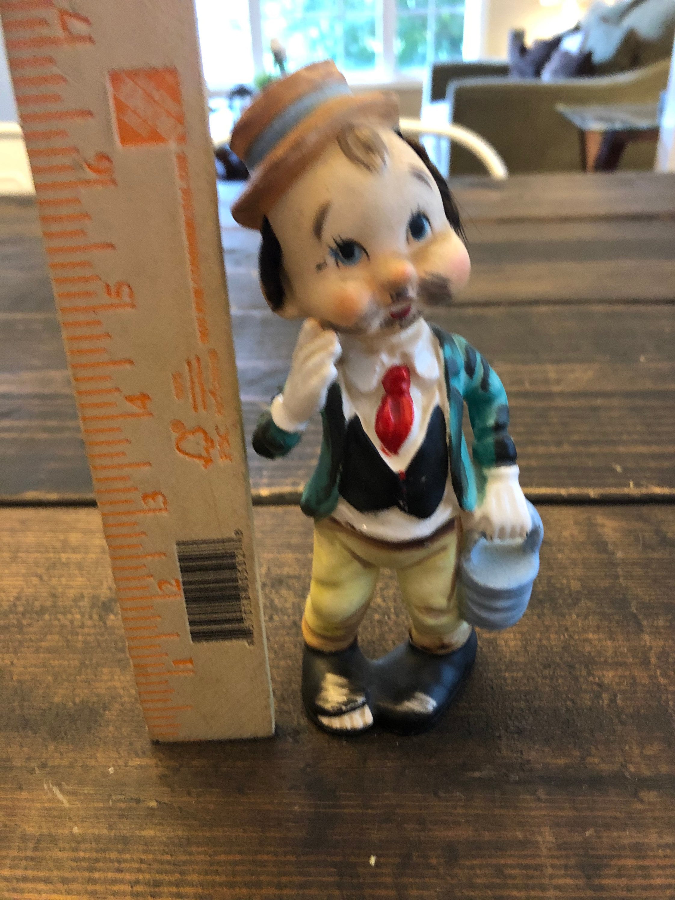 Vintage Ceramic Hobo Clown Figurine Hand-painted With Rabbit | Etsy