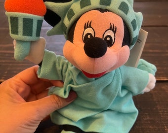 Disney Store Minnie Mouse Statue of Liberty Plush Stuffed Animal Toy Plush
