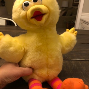Vintage Tyco Play Time Big Bird Sesame Street Laughing Bird Plush Stuffed