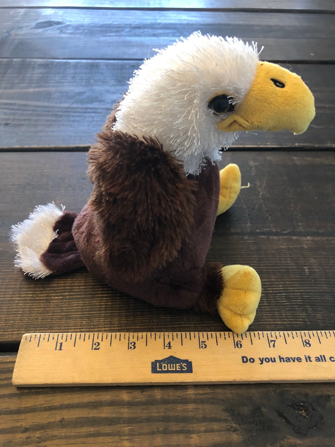 Ganz kinz Bald Eagle Plush Stuffed Animal Toy Beanie Brown Etsy