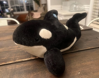 Shamu Sea World Plush Killer Whale Orca Stuffed Animal Makes Whale sounds works
