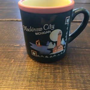 Mackinaw City Michigan Hunter GreenCoffee Tea Mug