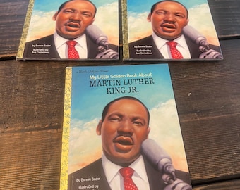 Lot of 3 Martin Luther King Jr.: A Little Golden Book Biography by Bonnie Bader Ilustration by Sue Cornelison