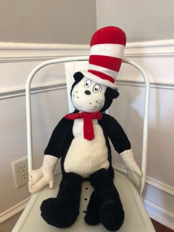 vintage cat in the hat stuffed animal