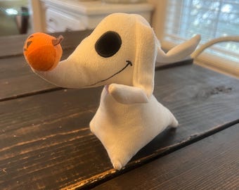 Build A Bear ZERO Nightmare Before Christmas Halloween Jacks Dog ghost Plush Kcare Disney