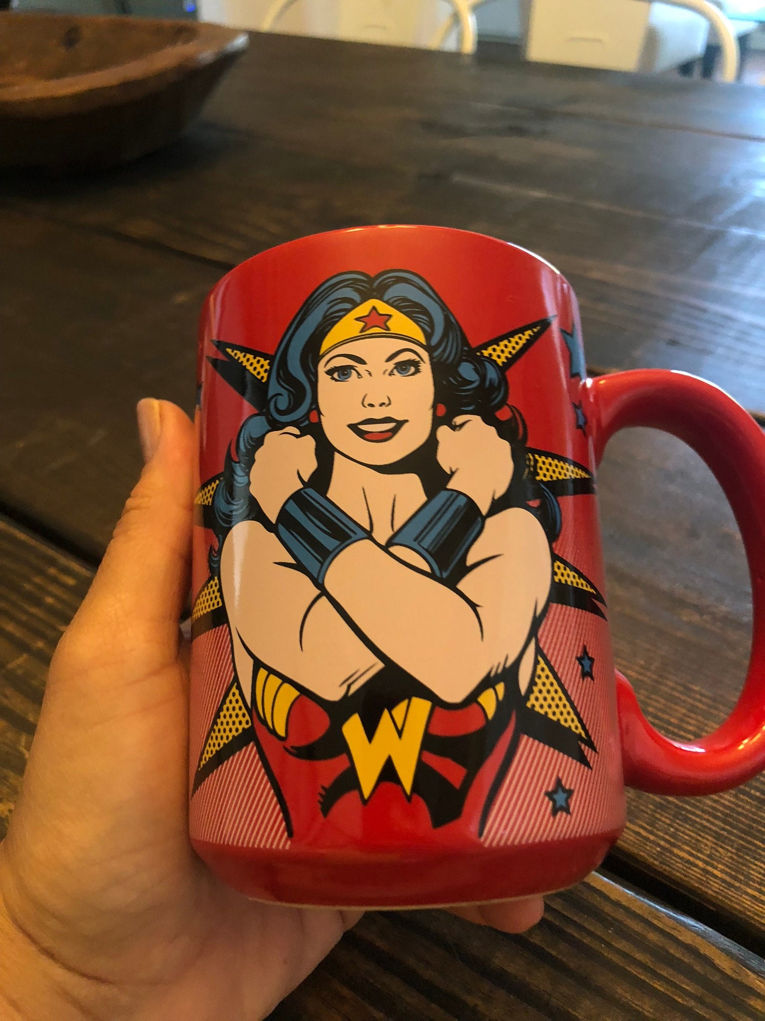 Zak Wonder Woman Coffee Mug/cup Strongest Woman Alive Red DC