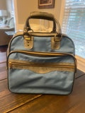 Vintage Beautiful Blue Gray Brunswick Style Retro Bowling Bag