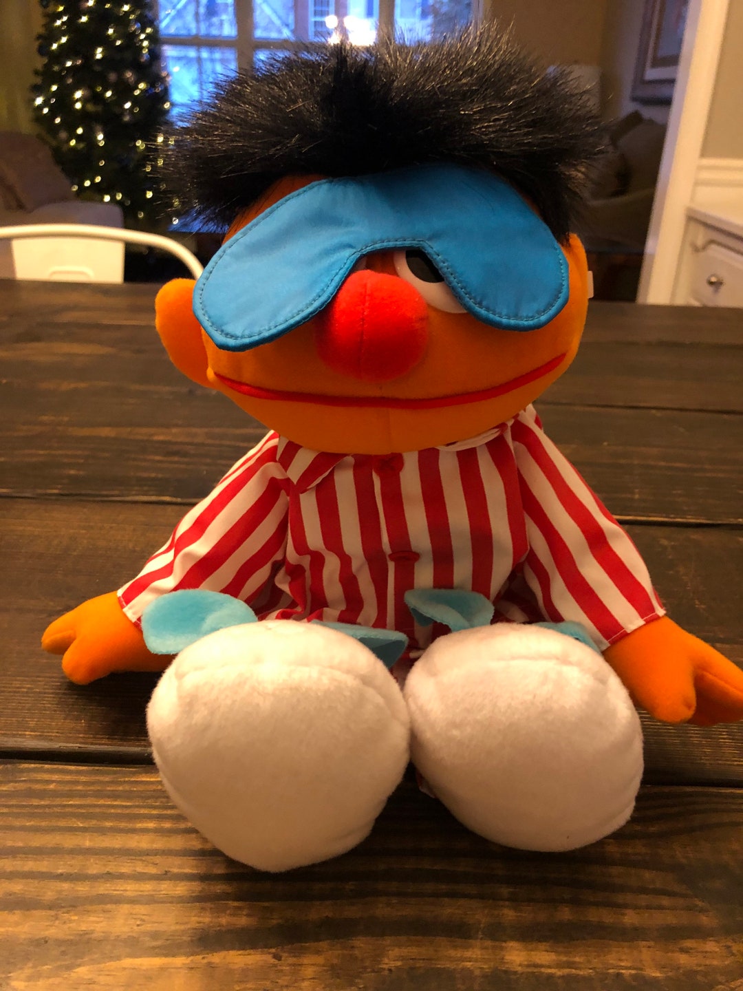 Sesame Street Sleeping Ernie Talking Plush Stuffed Toy Etsy