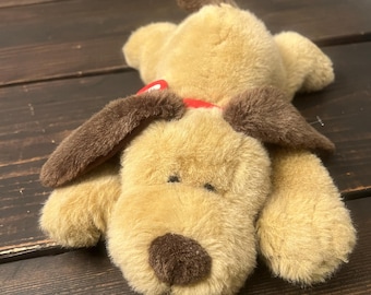 Vintage Avon HEAVENLY LOVE PUPPY Plush Brown Tan Dog Plays Jesus Loves Me 1997
