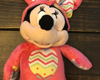 Disney Minnie Mouse Dressed as Easter Bunny plush stuffed animal