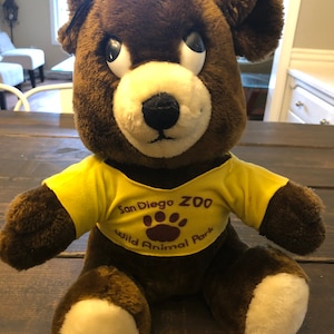 Vintage 1976 Dakin San Diego Zoo Wild Animal Park Plush Brown Teddy Bear