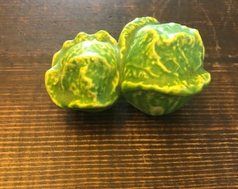 One Piece Vintage Iceberg Lettuce Salt and Pepper Shaker
