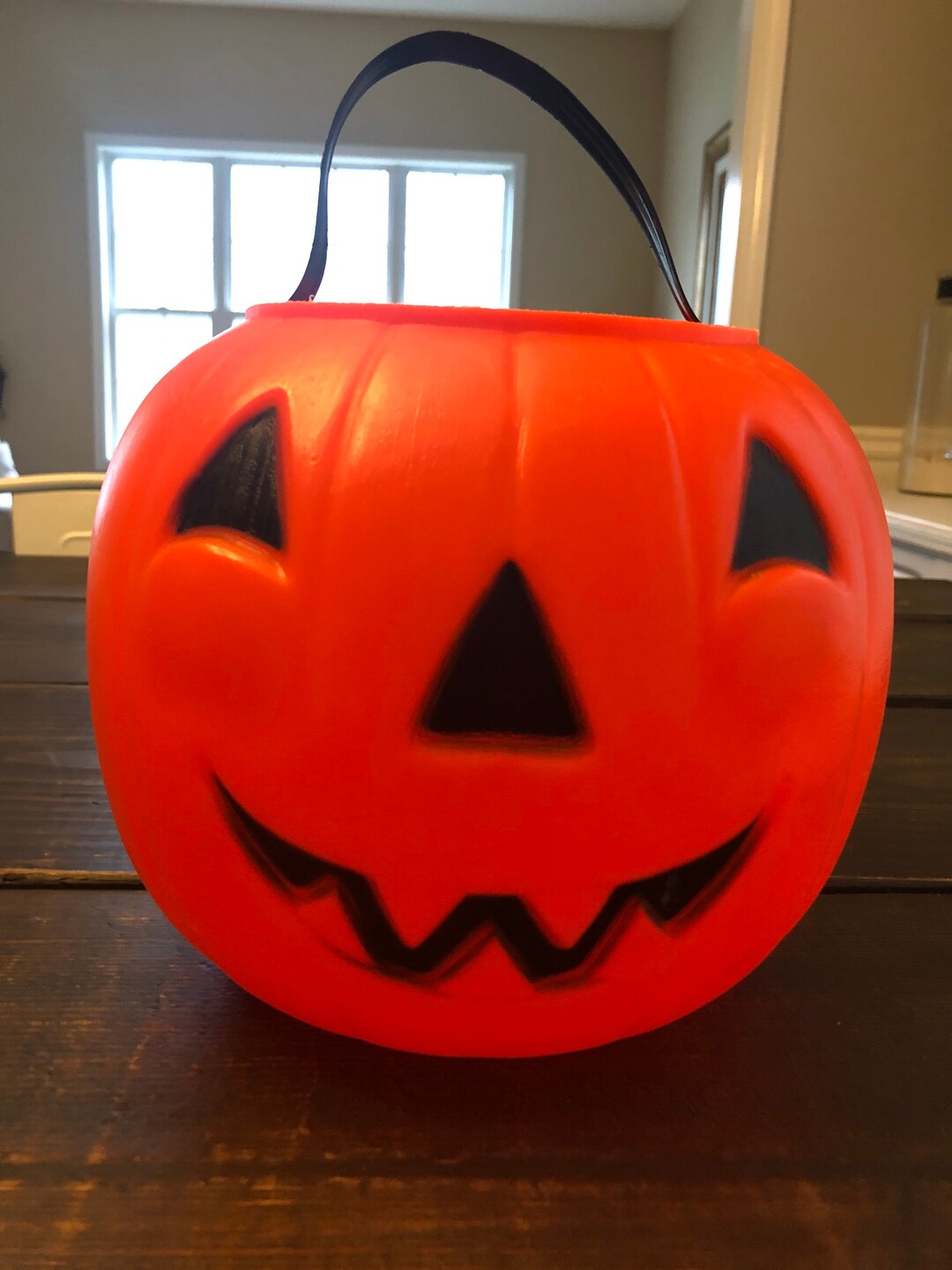 Vintage 1980 Halloween Trick or Treat Jack O Lantern Pumpkin Carolina ...