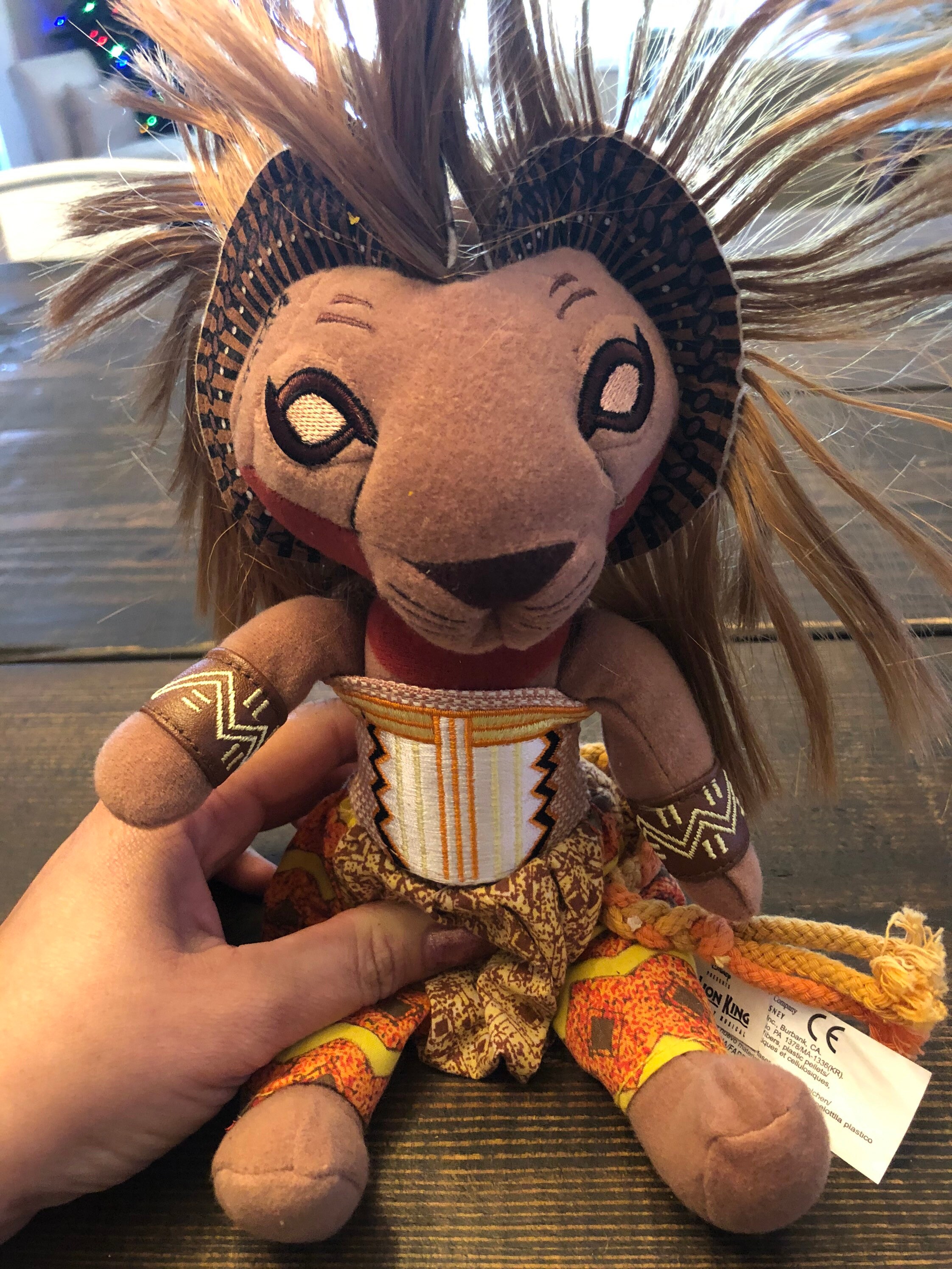 Walt Disney Lion King Simba with Mohawk Native plush doll toy Etsy