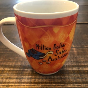 History & Heraldry Fine Porcelain Million Dollar Sales Assistant Coffee Mug