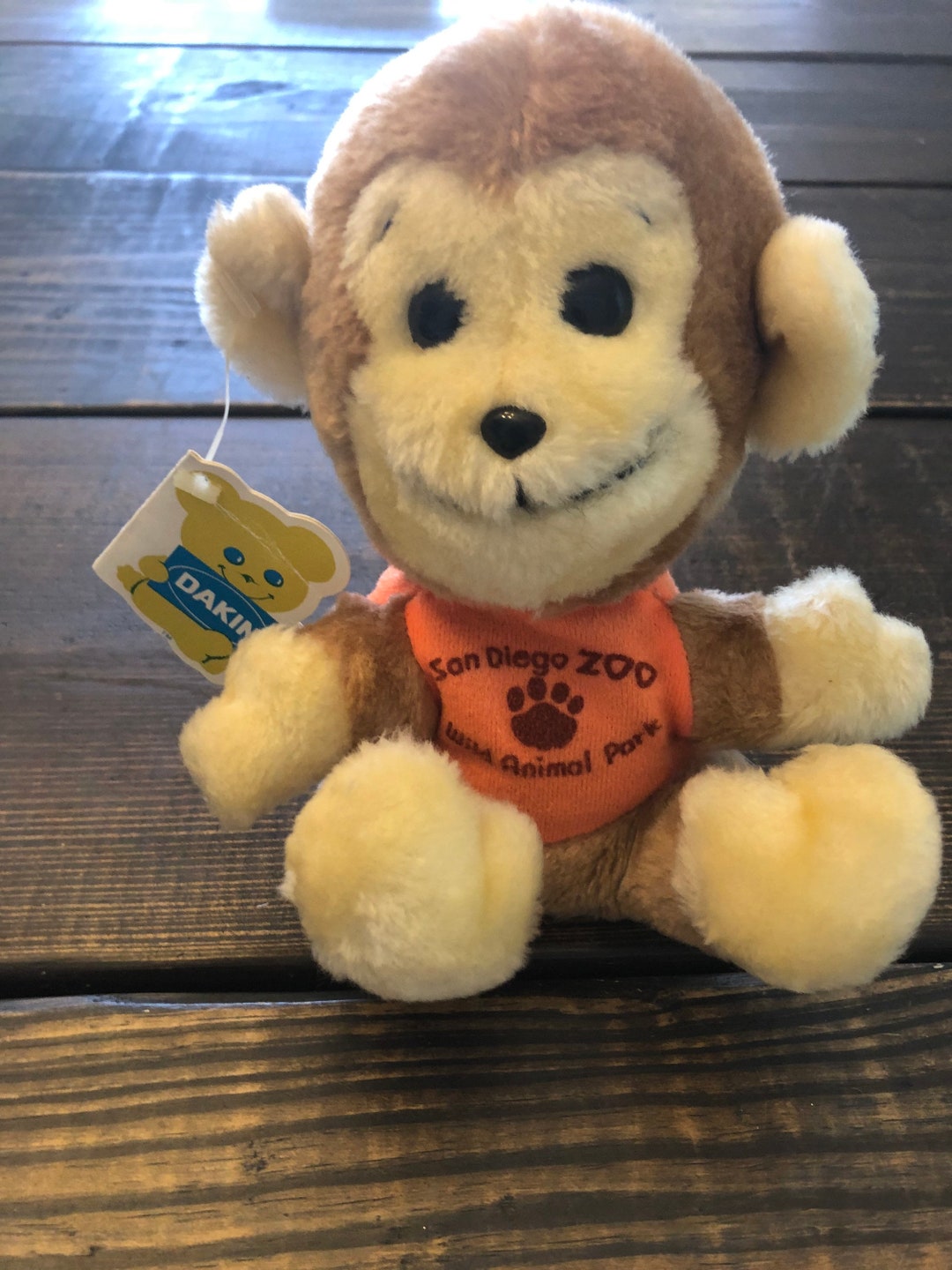 Vintage 1977 San Diego Zoo Plush Monkey Stuffed Animal Toy Etsy