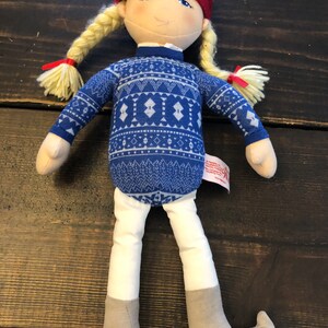 The Christmas Wish Plush Anja Doll Girl Red Demdaco Breiehagen