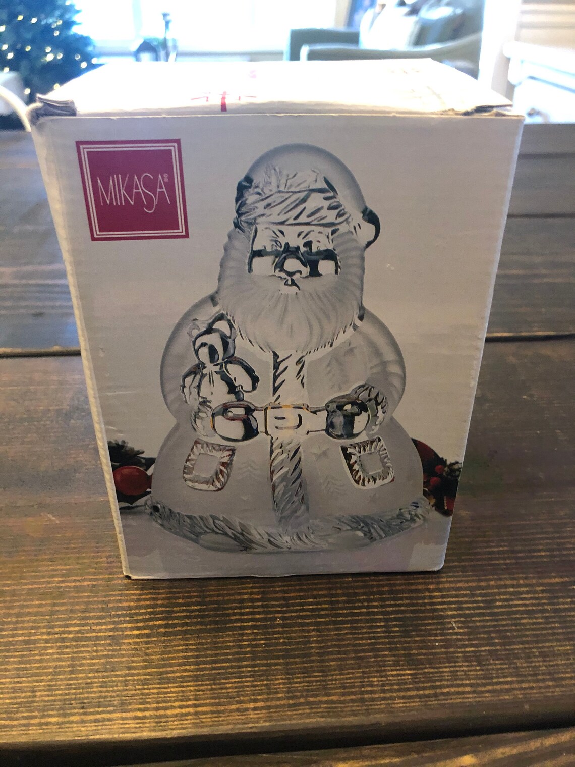 Mikasa Christmas Glass Santas Glow Votive Santa Claus Made in Etsy