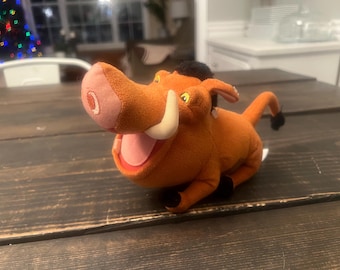Disney The Lion King Pumbaa Plush Warthog Pig Stuffed Animal Great Condition