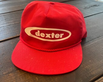 Vintage Dexter red  Baseball Hat Cap