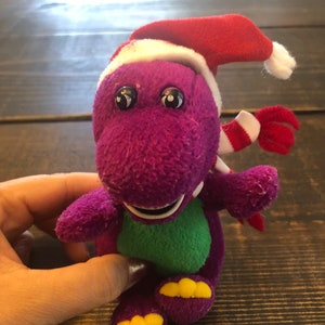 Vintage 1990’s Lyons Group Mini Barney plush Christmas Stuffed Animal