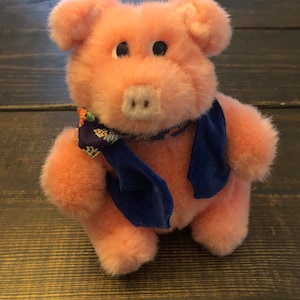 Vintage 1993 Commonwealth Pink Pig Plush Stuffed Animal