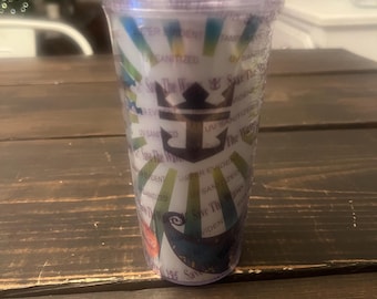 Royal Caribbean Travel Cup/Tumbler w/ Lid Coca Cola Soda Cup SEALED BLUE