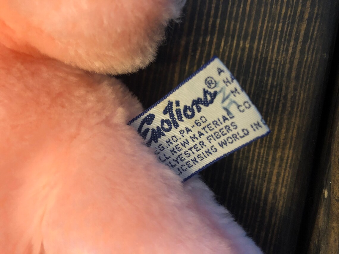 Vintage 1984 Mattel Emotions Pink Teddy Bear Plush - Etsy