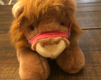 Vintage Aurora A&A peluche León Circo Animal de peluche