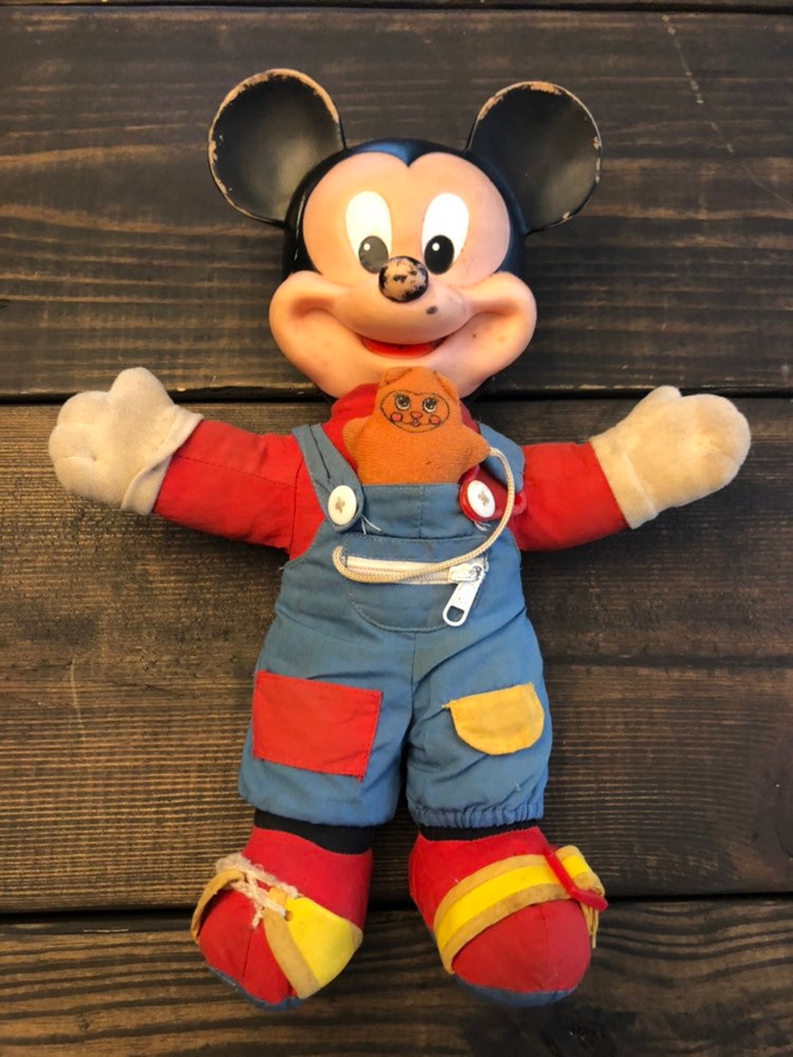 Vintage 1980s Mickey Mouse Learn to Dress Me Doll Mattel Etsy