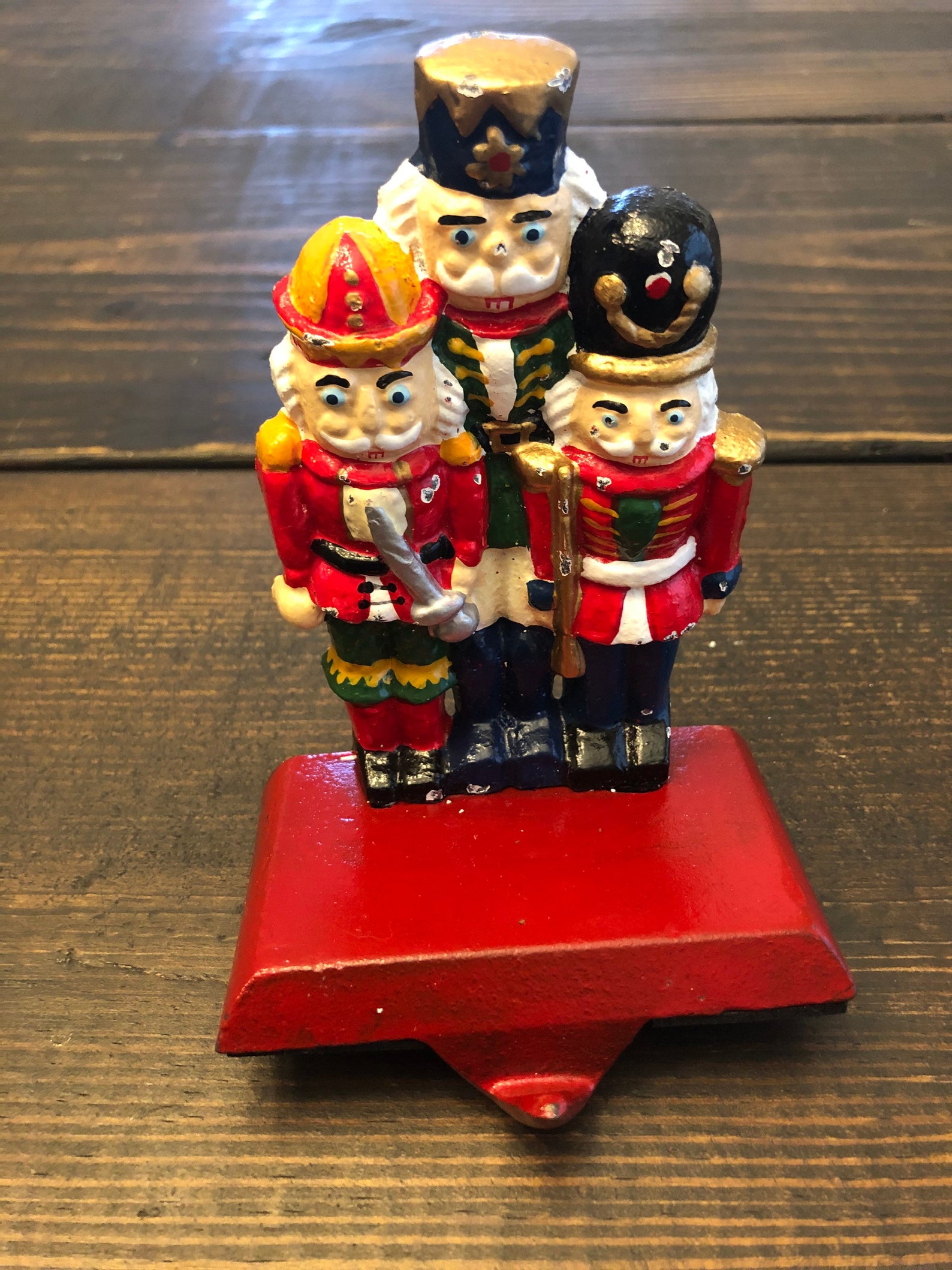 Vintage Heavy Christmas Nutcracker stocking holder Etsy