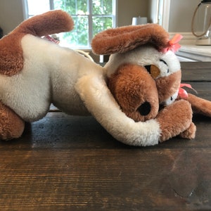 Vintage 1976 Dakin Sleeping puppy plush toy