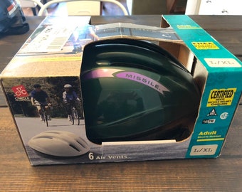 Vintage 1994 Cycle production Company X/Xl Green Missile Helmet