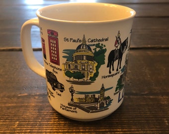 London Souvenir Mug Various Points of Interest Lambert Souvenirs