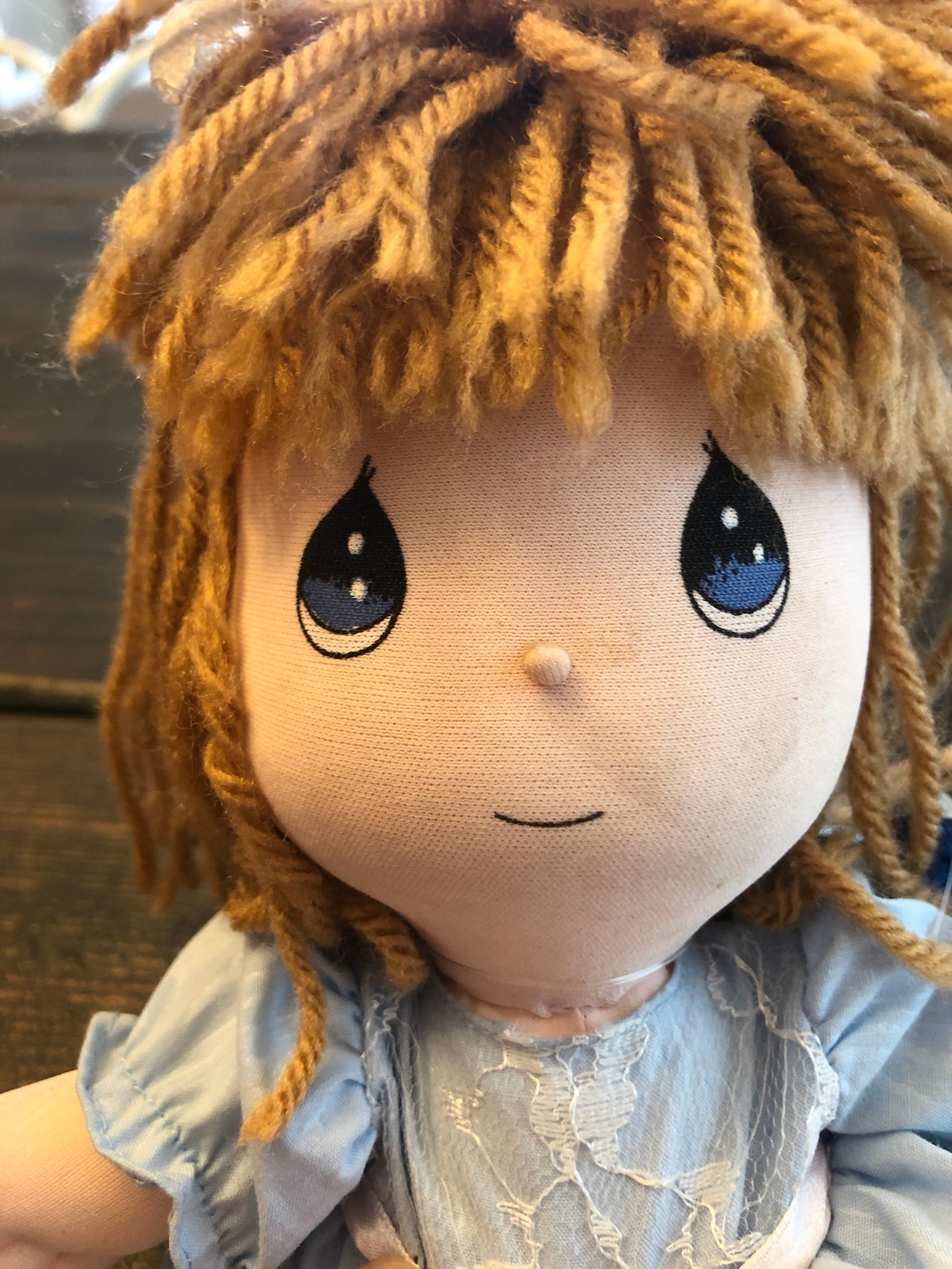 vintage-1991-precious-moments-cloth-doll-with-yarn-hair-etsy