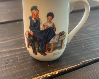 Vintage 1982 Norman Rockwell Museam The Lighthouse Keeper's Daughter Mug