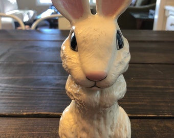 Vintage white ceramic Bunny Rabbit Easter Decor