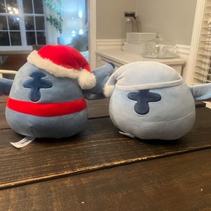 Lot Of 2 Disney Stitch Christmas Squishmallow Plush With Santa Hat & Scarf And Pajamas Pj image 5