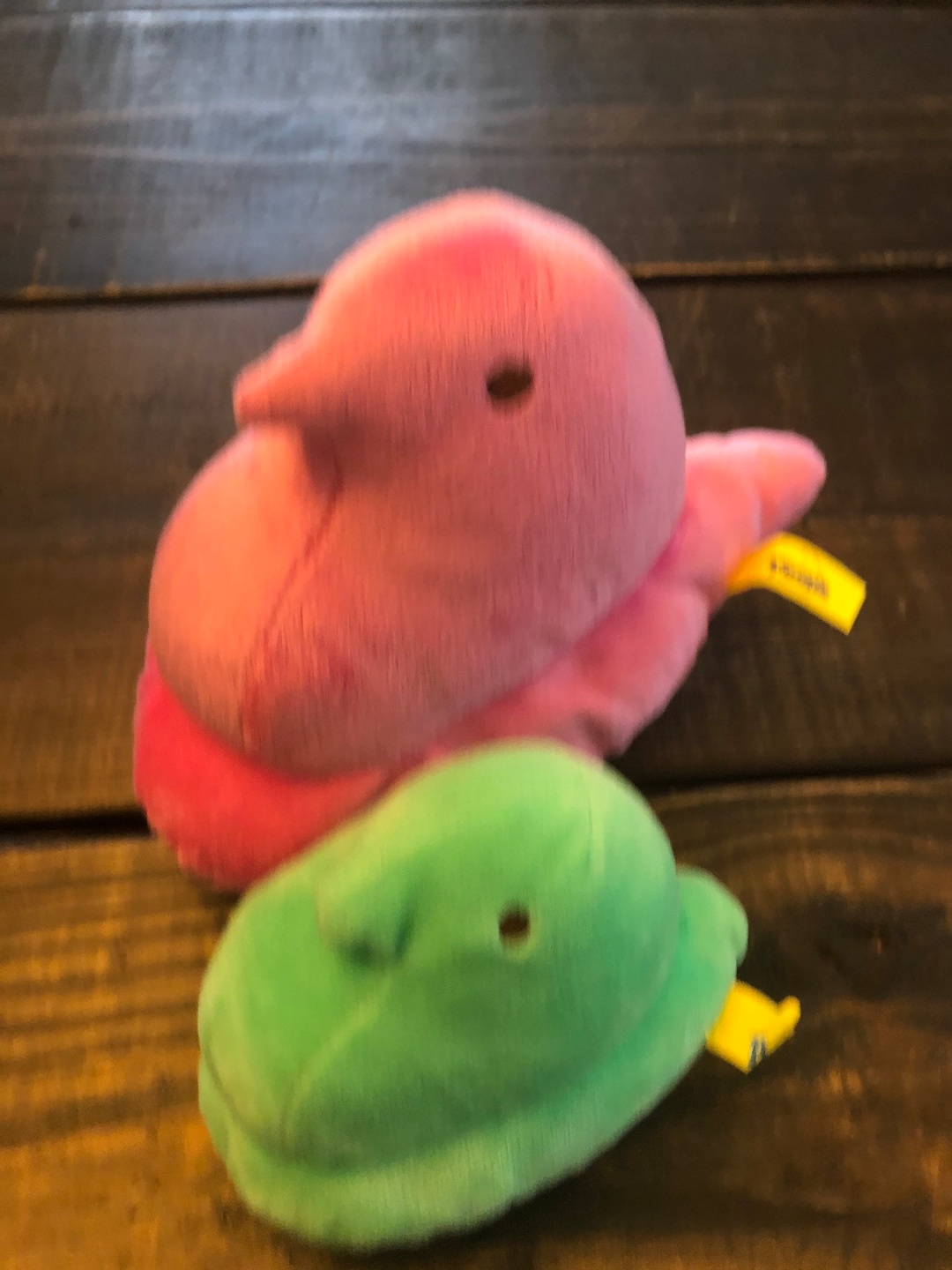 Peeps Easter Chicks Pink and Green Plush Stuffed Animal