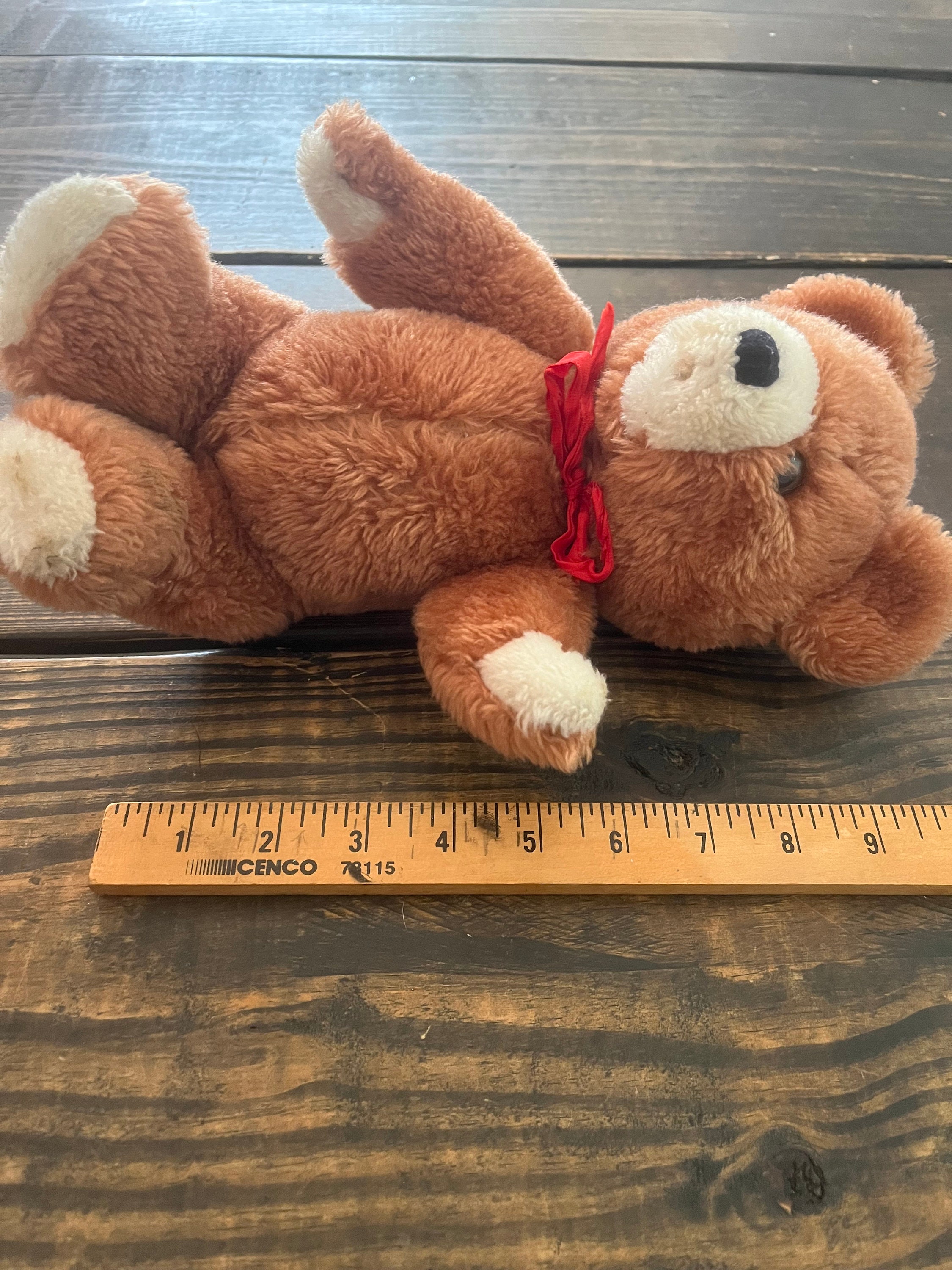 Vintage Dakin Brown Teddy Bear Plush Stuffed Animal - Etsy