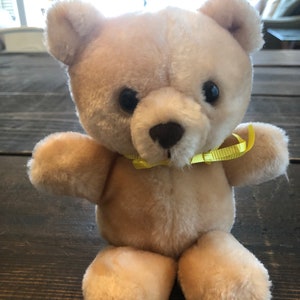 Vintage Russ Berrie Plush Stuffed Animal Tan Teddy Bear