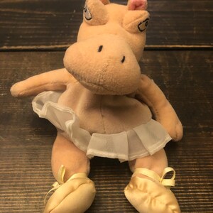 Disney Fantasia Ballerina Hippo Beanie Plush Stuffed Animal