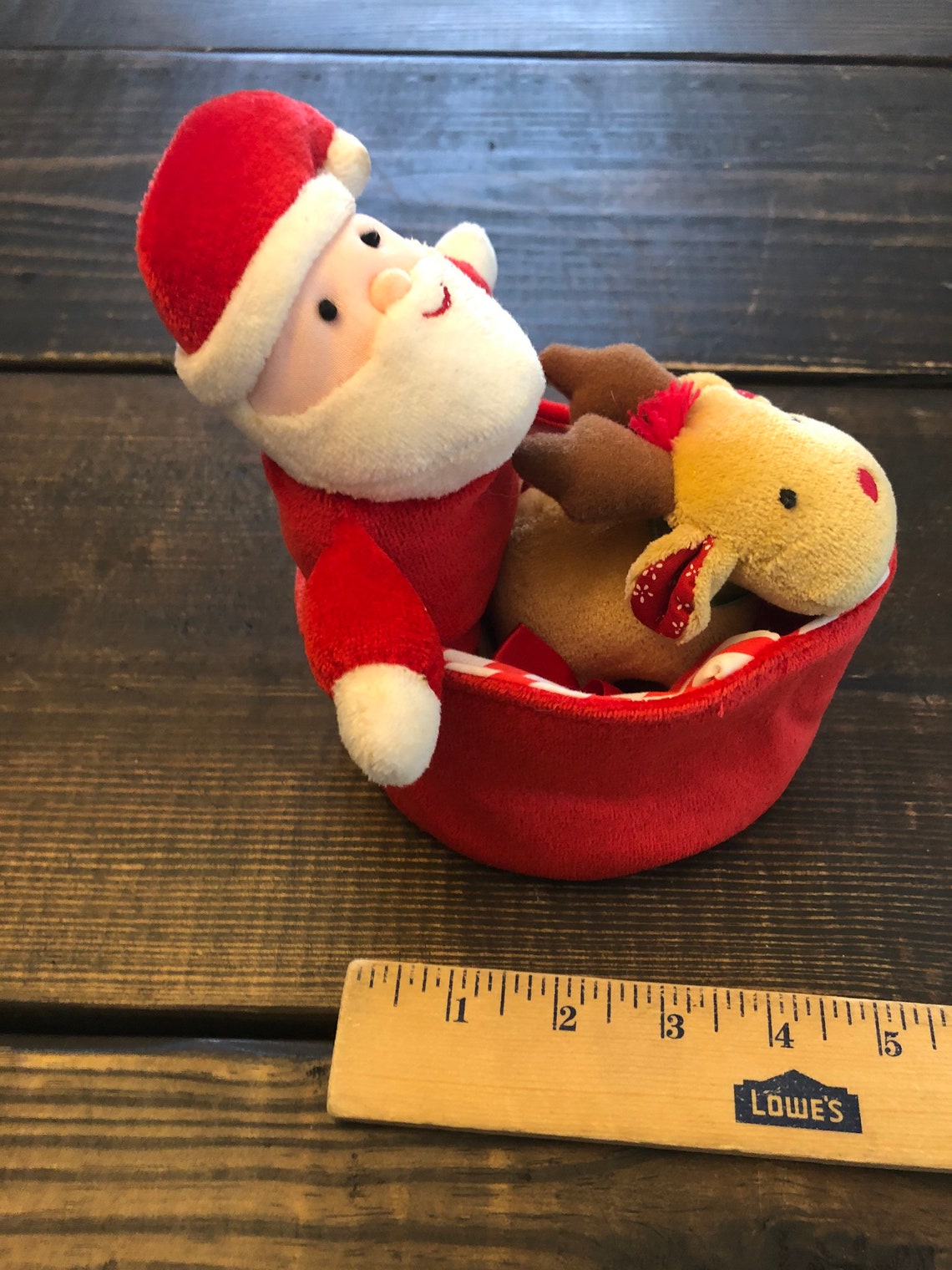 Eden Toys Plush Rattle Babys First Christmas Santa and Etsy