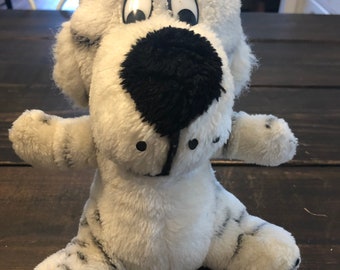 Vintage 1990 Liberty Toy White Tiger Plush Stuffed Animal