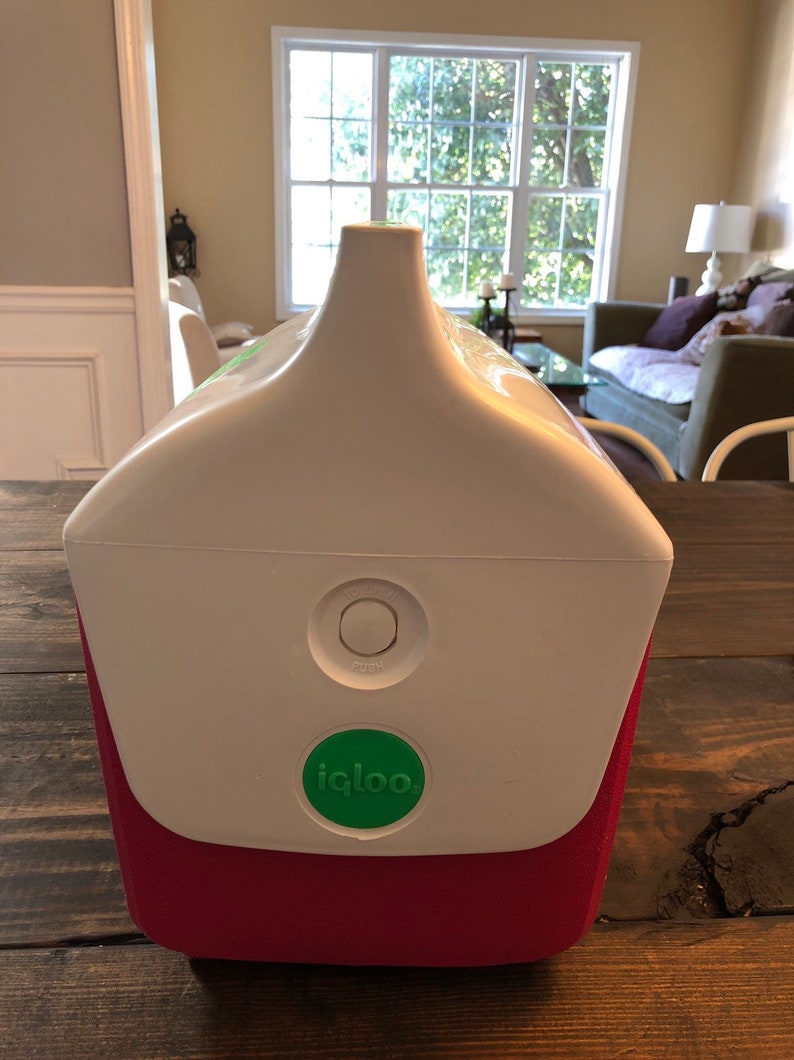 Pink cooler Vintage Little Playmate Personal Cooler by Igloo Neon green