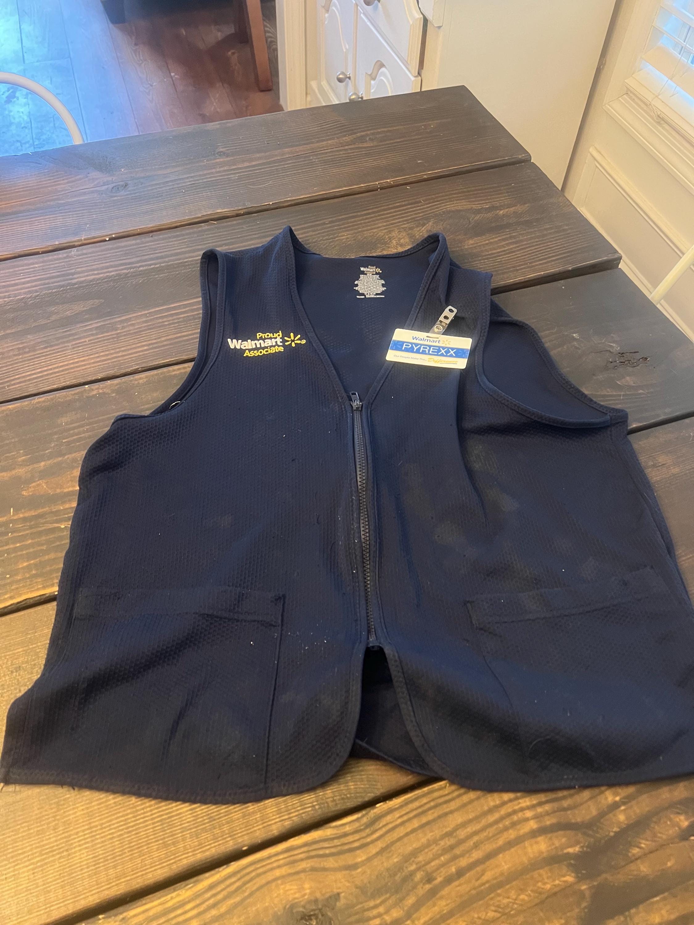 Walmart Proud Associate Employee Uniform Vest Adult Medium M Navy
