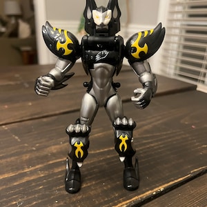 Vintage Bandai Mighty Morphin Power Rangers Jungle Fury Armored Black Ranger Action Figure