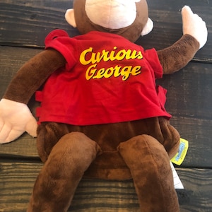 Curious George Zoobies Zippered Pillow Buddy Doll Plush Stuffed Animal