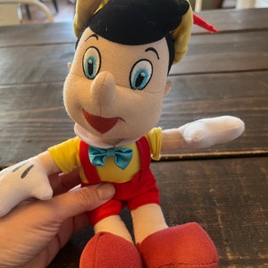 Vintage Pinocchio Plush Stuffed Toy Doll