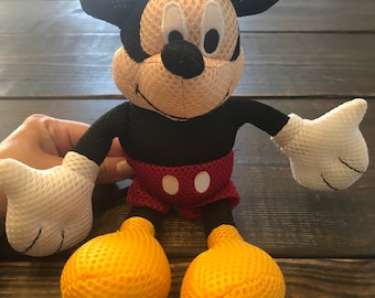Disney Mickey Mouse Loofah Plush Stuffed Animal